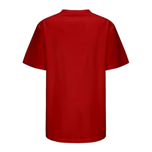 Opna Youth Boys Dri Fit Athletic T Shirts for Boys & Girls Sports Undershirt – Youth & Teen Sizes RED-M - Image 3
