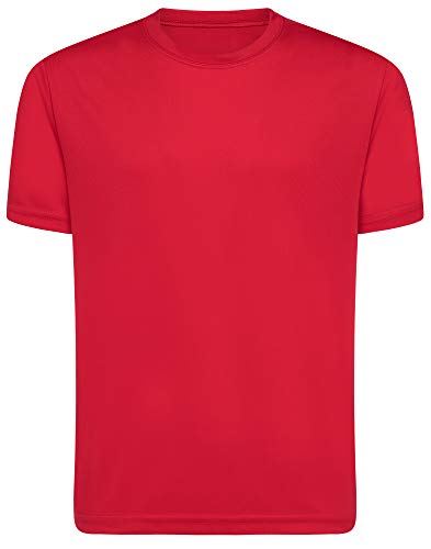 Opna Youth Boys Dri Fit Athletic T Shirts for Boys & Girls Sports Undershirt – Youth & Teen Sizes RED-M - Image 1