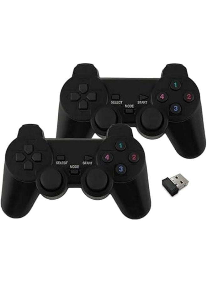 Dual Wireless Game Pad – Ergonomic 2.4GHz Controller for PC/Android/TV – Twin Players, Dual Vibration, Plug‑and‑Play