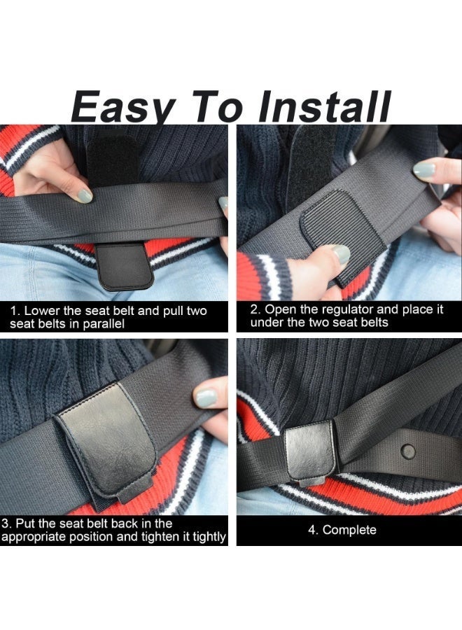 OSHIMA 4PCS Car Seat Belt Clip, Universal Car Seat Belt Adjuster Automotive Seatbelt Adjuster Buckle, Comfort Car Shoulder Neck Protector Strap Positioner for Relaxing Shoulder and Neck - Image 4