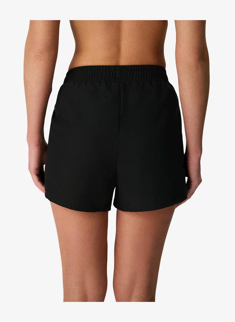 بنتي Women's Black Quick-Dry Polyester Swim Short