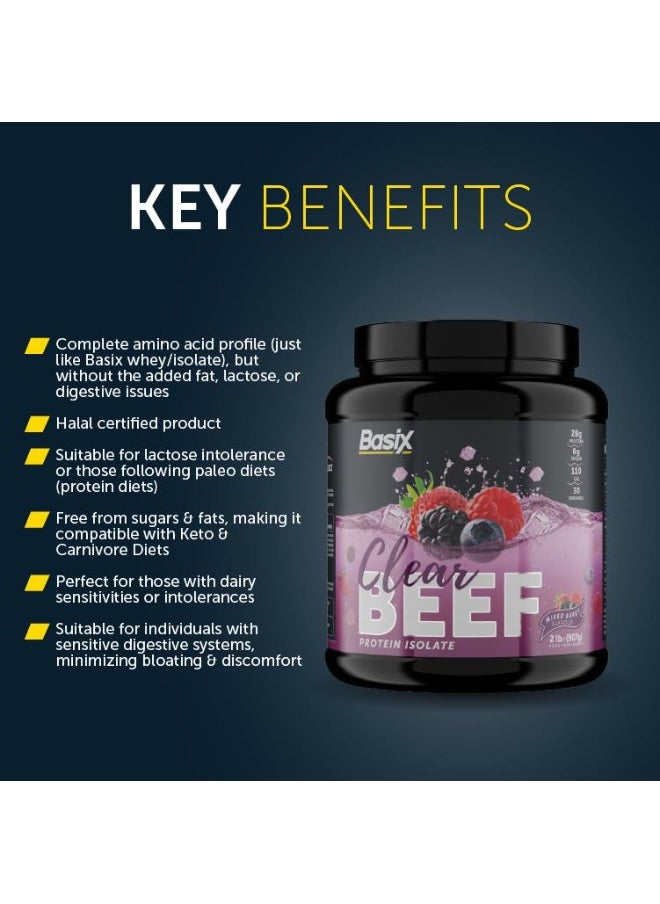 Basix Clear Beef Pro Iso Mixed Berry 2Lb  - Image 3