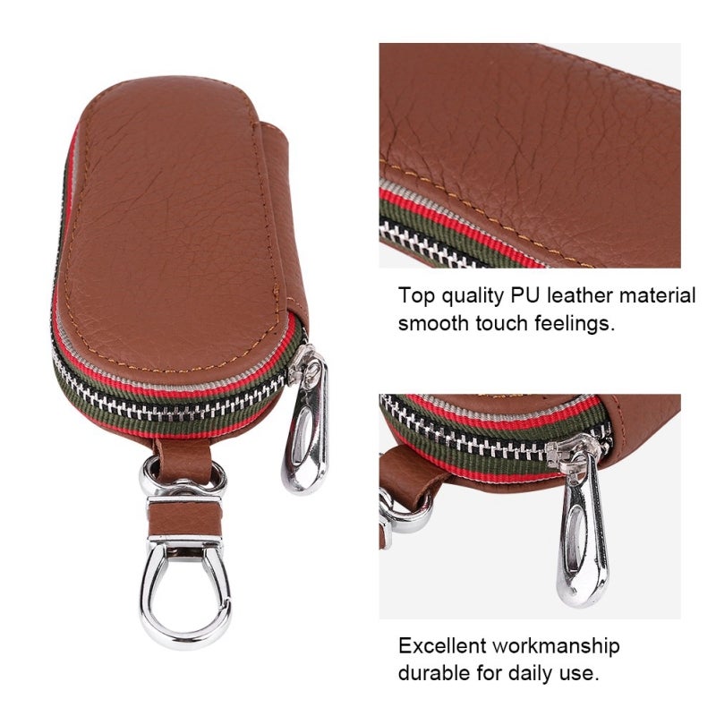 PU Leather Key Case Holder - Top Quality Smooth Touch - Durable Car Key Cover for Daily Protection - Image 5