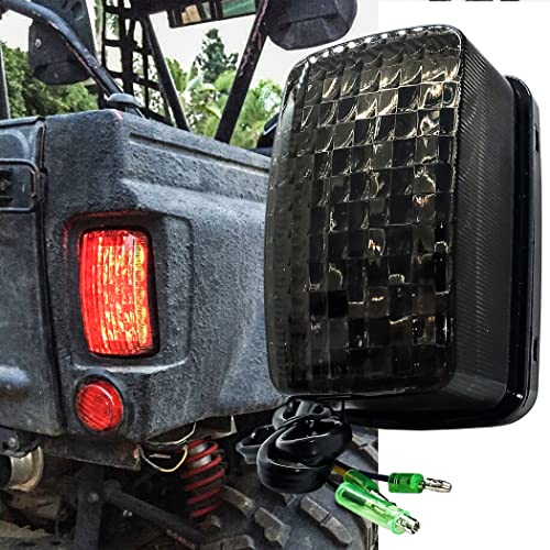 OZ-USA YFM LED Smoke lens tail brake stop light ATV UTV 350 400 450 660 250 4x4 Compatible with Yamaha Grizzly, Viking, Rhino, Big Bear, Kodiak, Bruin, Wolverin, Bear Tracker - Image 3