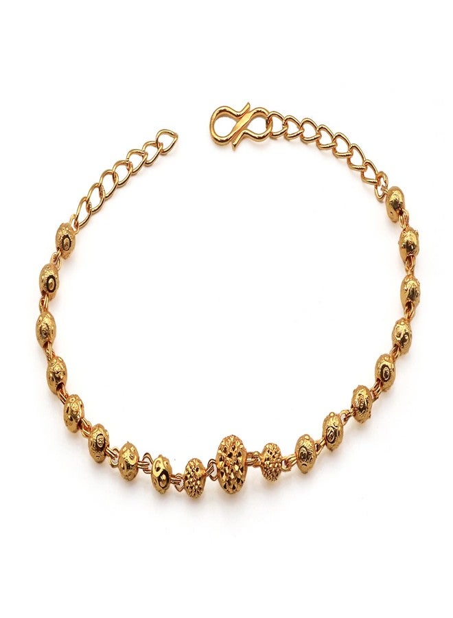 JHB Gold plated Brass Beads Hand Bracelet for Women - Image 1