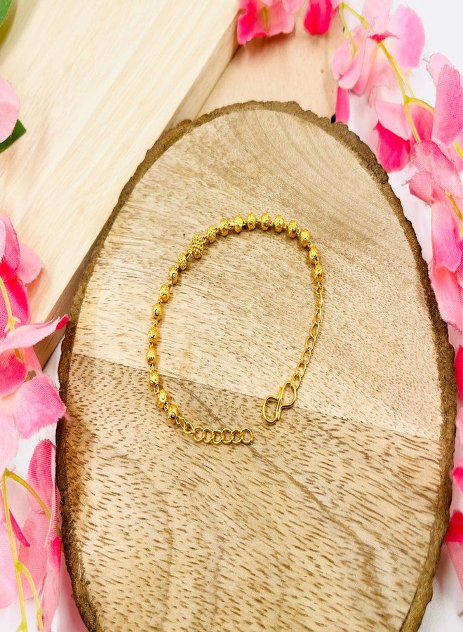 JHB Gold plated Brass Beads Hand Bracelet for Women - Image 4
