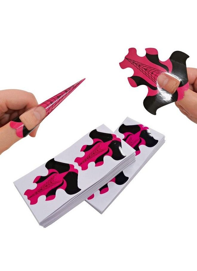 VNC - 200 Pcs Nail Form Guide Stickers Goldfish Shaped Nail Extension Tips Selfadhesive Art Nail Tips Diy Tools For Women Girls Nail Gel Diy Home Salon Supplies - Image 1