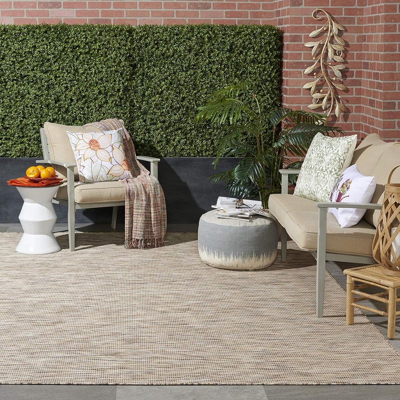 Nourison Positano Indoor-Outdoor Beige 4' x 6' Area Rug, Easy Cleaning, Non Shedding, Bed Room, Living Room, Dining Room, Backyard, Deck, Patio (4x6) - Image 4