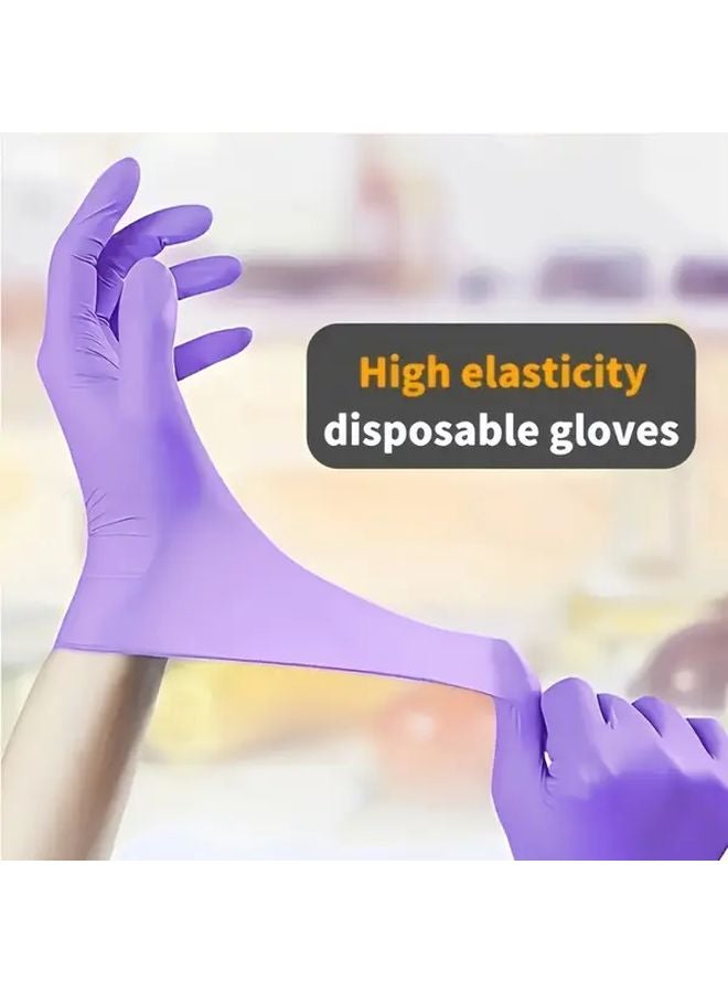 Large Size Purple Blue Nitrile Gloves 30 Pcs Waterproof Anti Slip for Kitchen Dishwashing Home Cleaning - Image 3