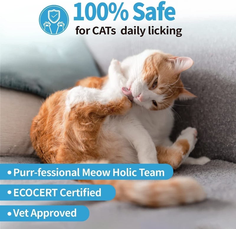 Mooncat Waterless Cat Shampoo+Cat Brush, Licking Safe Dry Shampoo for Cats, No Rinse Foam Cat Bath, Grooming for Cat, Kitten Sensitive Skin, Dander Reducing, Paraben Free, pH Balanced (5 oz) - Image 5