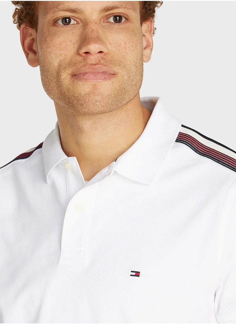 TOMMY HILFIGER Logo Striped Polo Shirts