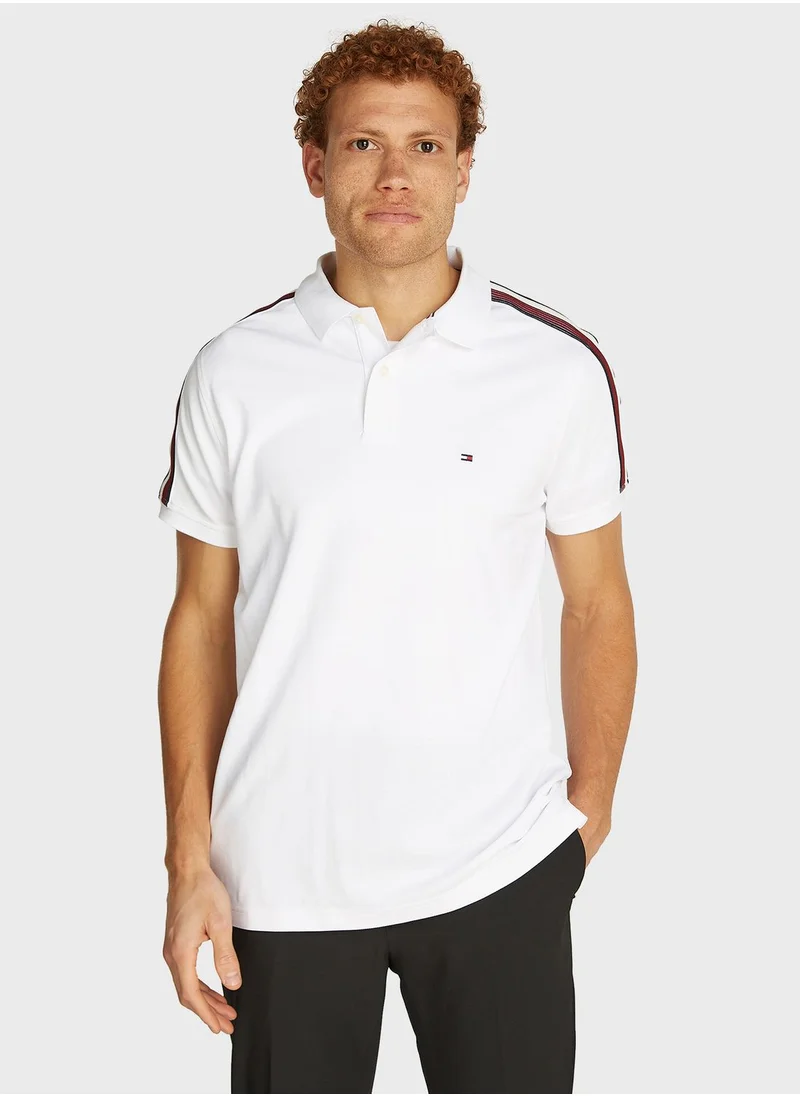 TOMMY HILFIGER Logo Striped Polo Shirts