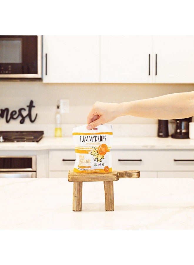 TUMMYDROPS USDA Organic Natural Ginger Tummydrops, Gluten Free & Vegan, 33 Individually Wrapped Drops in a Resealable Bag - Image 2