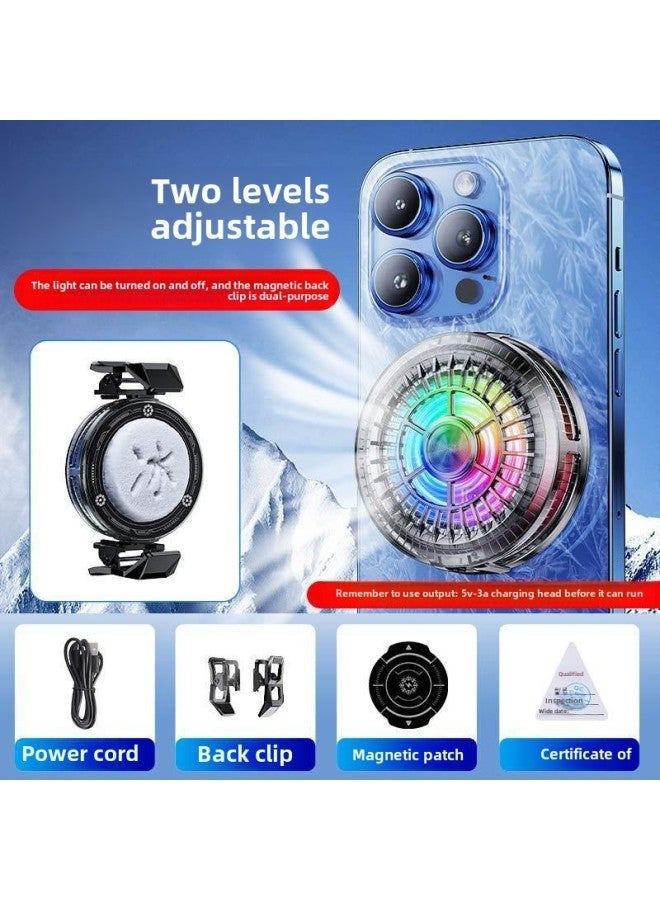 Direct Supply Magnetic Back Clip Radiator Live Game Refrigeration Semiconductor Digital Display Mobile Phone Radiator-Color:X155 Ultra-thin Freezing Model (Product)  - Image 1