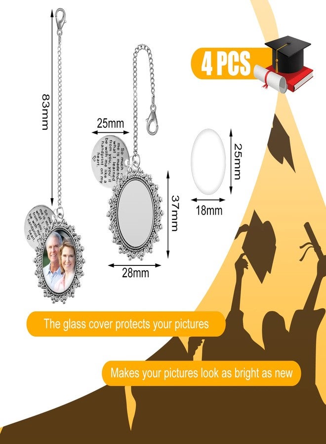 سوريو مجموعة Sureio من 4 قطع من سلاسل صور قبعات التخرج 2025، سلسلة صور تذكارية شخصية للتخرج، شرابة للخريجين، زينة صور لحفل التخرج. - Image 2