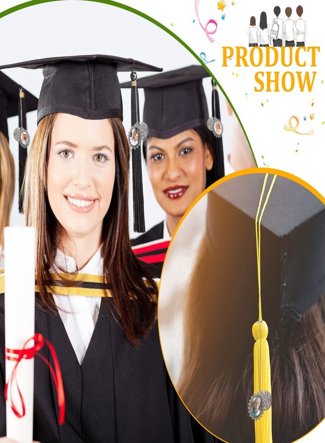 سوريو مجموعة Sureio من 4 قطع من سلاسل صور قبعات التخرج 2025، سلسلة صور تذكارية شخصية للتخرج، شرابة للخريجين، زينة صور لحفل التخرج. - Image 5