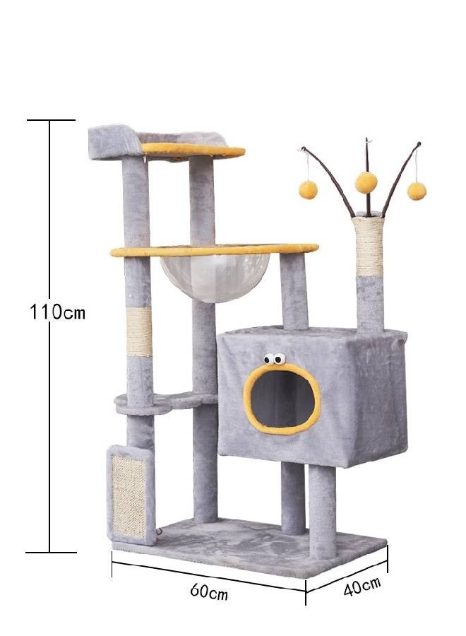 إن كي أكس برج شجرة قطط متعدد المستويات مع أرجوحة ووحدة سكنية وألعاب - ارتفاع 110 سم - Image 2