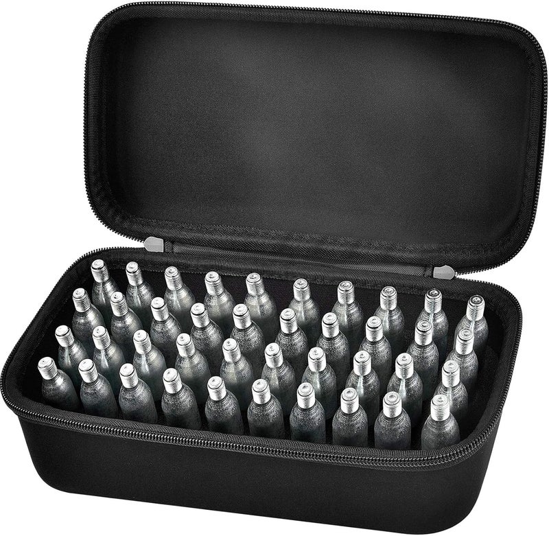 ALKOO CO2/N2O Cartridges Storage Case for Cyclists, Airsoft & Hunters – Hard Shell Holder with 40 Slots for 8g/12g Refills – for Crosman, for Umarex & More – Ideal for Bike Trips, Camping Use – Case Only - Image 1