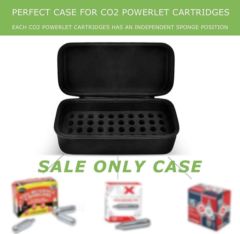 ALKOO CO2/N2O Cartridges Storage Case for Cyclists, Airsoft & Hunters – Hard Shell Holder with 40 Slots for 8g/12g Refills – for Crosman, for Umarex & More – Ideal for Bike Trips, Camping Use – Case Only - Image 2