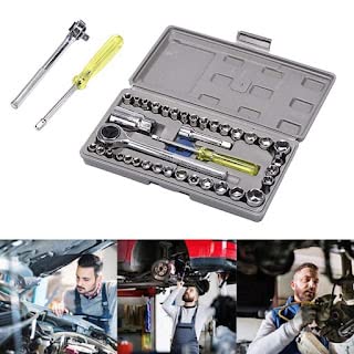 JAWL 40 IN 1 Steel Imported Automobile Motorcycle Repair Tool Kit Case Precision Socket Wrench - Image 2
