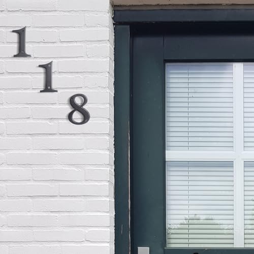 Emotionlite House Numbers 1, Emotionlite House Address Numbers, Black Large Modern House Numbers for Outside, Metal Mailbox Number, 5" Zinc Alloy Style - Image 4