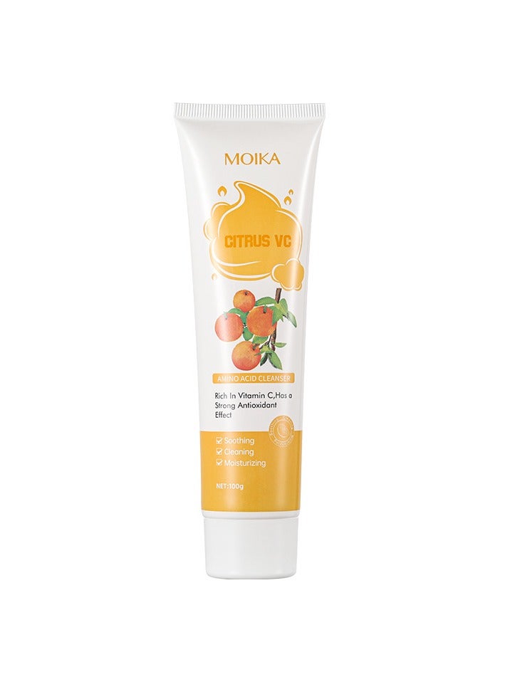 MOIKA Deep Cleansing Citrus VC Amino Acid Facial Cleanser 100g - Image 1