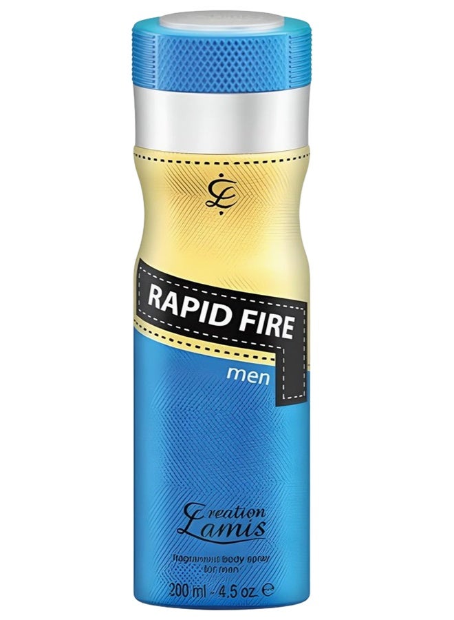 Creation Lamis 12 Pieces Rapid Fire Fragrance Body Spray For Men 200ml - Image 2
