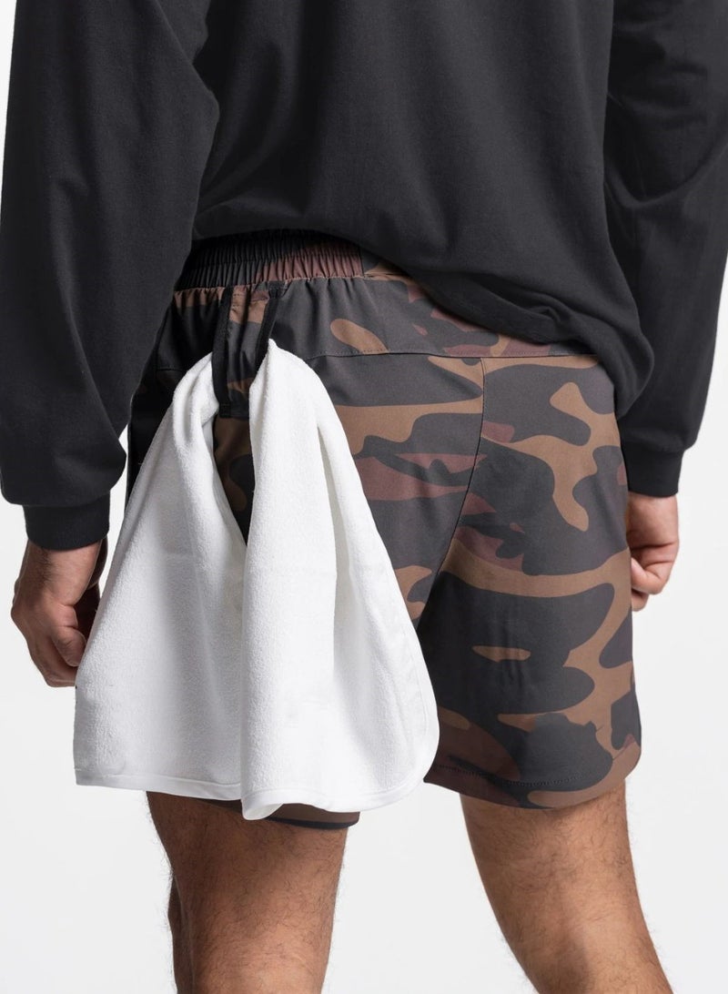Generic Men's Single-Layer Breathable And Quick Drying Shorts Military Green Camouflage - Image 2