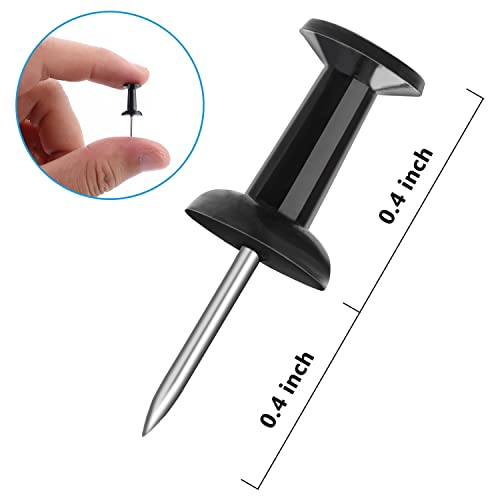 Yalis Black Push Pins 600 Count, Standard Dark Thumb Tacks for Corkboard Bulletin Board - Image 3