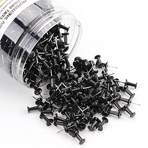 Yalis Black Push Pins 600 Count, Standard Dark Thumb Tacks for Corkboard Bulletin Board - Image 2