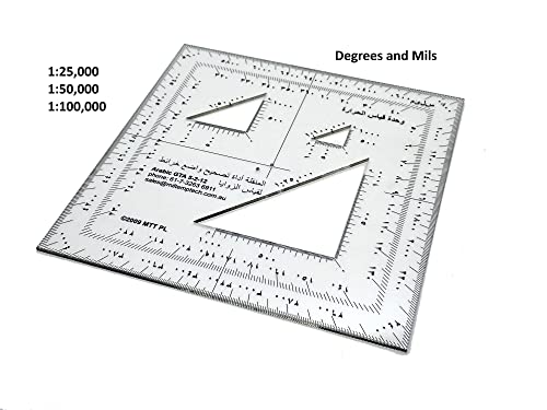 MTT PL Arabic Military Protractor — GTA 05-02-012 Coordinate Scale in Arabic | Degrees & Mils | 1:25,000–1:100,000 | Made in Australia - Image 4