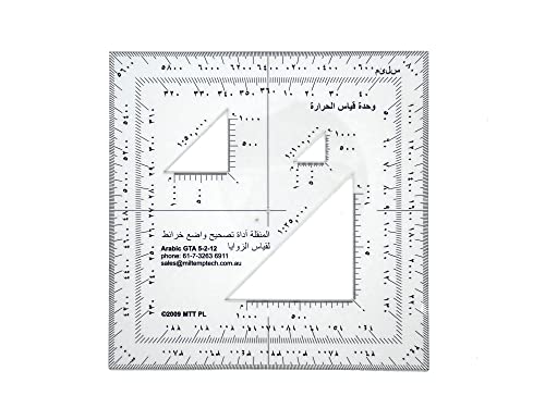 MTT PL Arabic Military Protractor — GTA 05-02-012 Coordinate Scale in Arabic | Degrees & Mils | 1:25,000–1:100,000 | Made in Australia - Image 2