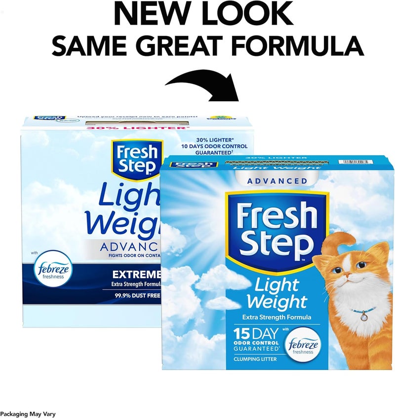 Fresh Step Light Weight Advanced Extreme Cat Litter with Febreze Freshness, Extra Strength Formula Clumping Litter, 25 lbs. (2 x 12.5 lb. Box) - Image 2
