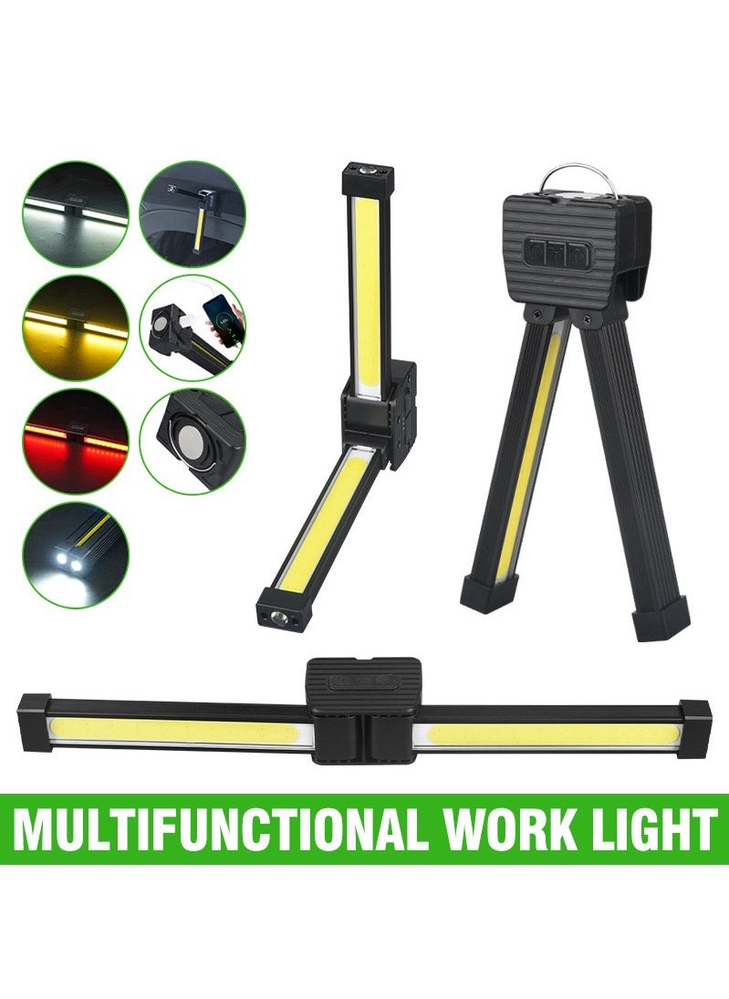 Generic Rechargeable Work Light, Camping Light with Magnetic Base, 90° Rotate Mechanic Flashlight for Car Repair, Camping  for Fathers Day Gifts  - Image 1