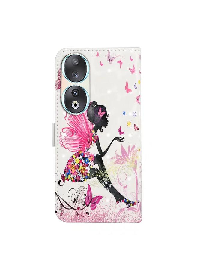 اس-توب جراب هاتف Honor 90 من الجلد المنقوش بالزيت ثلاثي الأبعاد - Image 3