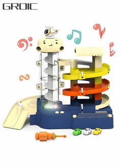 GROIC 3-Level Vehicle Playsets Toy Parking Set Parking Lot Track With 3 Cars, Electric Garage Race Building Multi Storey Lifting  Tracks Light And Sound Toys for Kids  - Image 1
