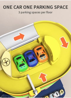 GROIC 3-Level Vehicle Playsets Toy Parking Set Parking Lot Track With 3 Cars, Electric Garage Race Building Multi Storey Lifting  Tracks Light And Sound Toys for Kids  - Image 2