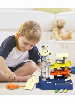 GROIC 3-Level Vehicle Playsets Toy Parking Set Parking Lot Track With 3 Cars, Electric Garage Race Building Multi Storey Lifting  Tracks Light And Sound Toys for Kids  - Image 5