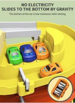 GROIC 3-Level Vehicle Playsets Toy Parking Set Parking Lot Track With 3 Cars, Electric Garage Race Building Multi Storey Lifting  Tracks Light And Sound Toys for Kids  - Image 4