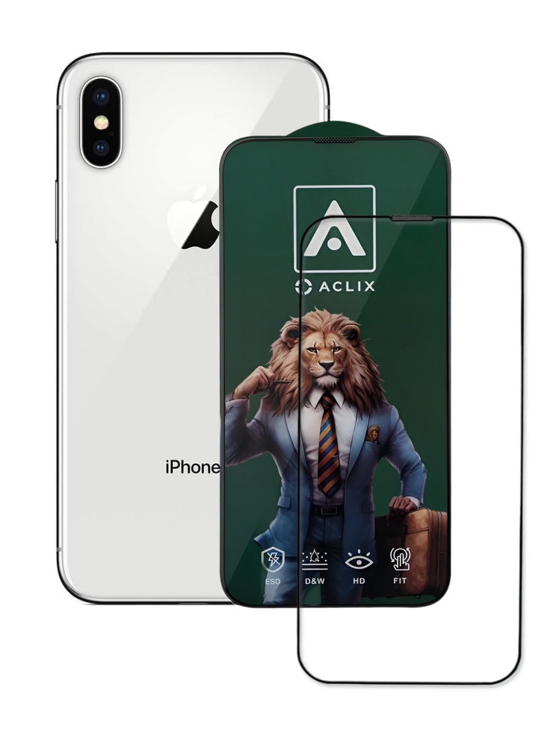 ACLIX Antistatic ESD Dustproof Premium Quality High Definition Tempered Glass Screen Protector Designed For  iPhone 10 - Image 1