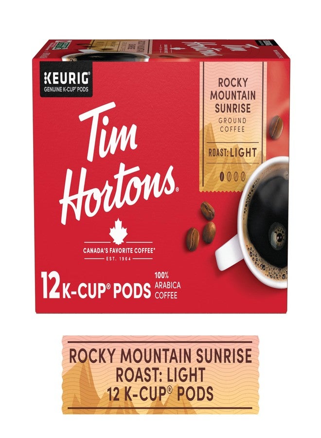 Tim Hortons 12ct KCUPs, Light Roast Rocky Mountain Sunrise 100% Arabica Coffee - Image 1