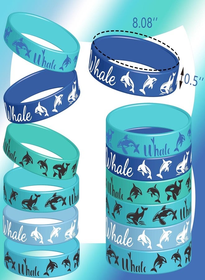 CupaPlay 24Ct Whale Rubber Bracelets Party favors - Under The Sea Theme Ocean Killer Whale Baby Shower Orca Theme Party Supplies Decorations Birthday Silicone Wristbands Gifts - Image 3