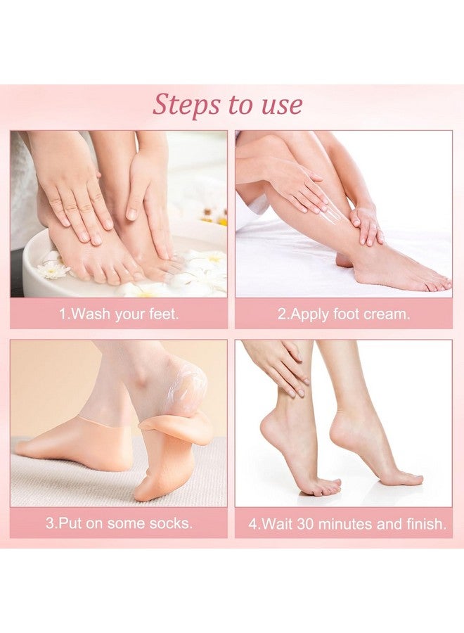 Calyrex Silicone Socks for Women, Moisturizing Foot Socks, Soft Gel Socks, Aloe Socks, Women Spa Pedicure Socks for Repairing Dry Feet, Cracked Heel and Softening Rough Skin, Calluses (2 Pairs) - Image 2