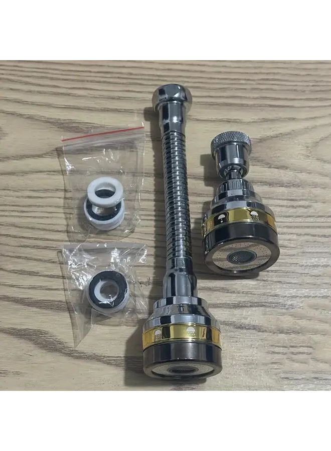 صنبور طويل وقصير مجموعة فوهة التمديد تصميم مقاوم للرش مرن موصل ملحقات متعددة الوظائف للمطبخ والحمام - Image 1