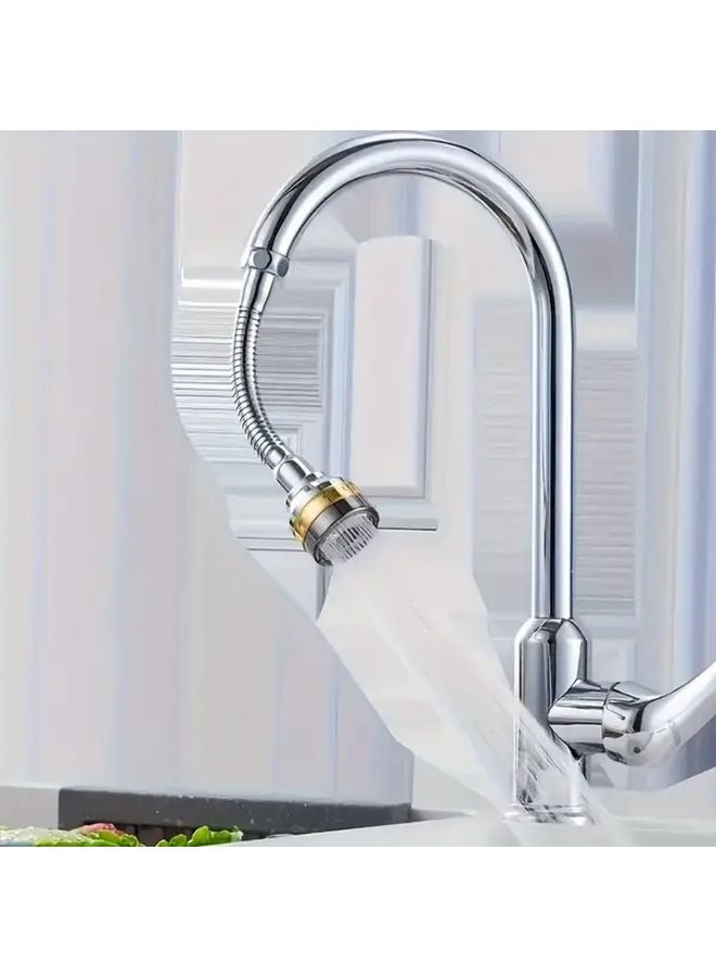 صنبور طويل وقصير مجموعة فوهة التمديد تصميم مقاوم للرش مرن موصل ملحقات متعددة الوظائف للمطبخ والحمام - Image 3