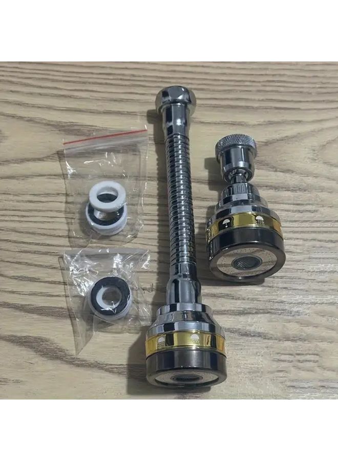 صنبور طويل وقصير مجموعة فوهة التمديد تصميم مقاوم للرش مرن موصل ملحقات متعددة الوظائف للمطبخ والحمام - Image 5