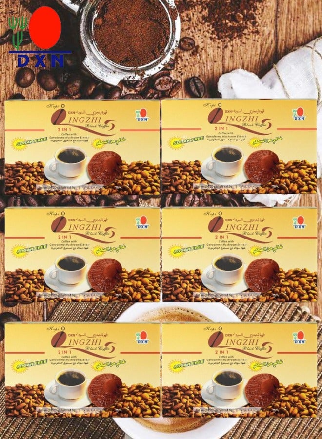 DXN 6 Pieces Lingzhi Black Coffee 2 In 1  - Image 1