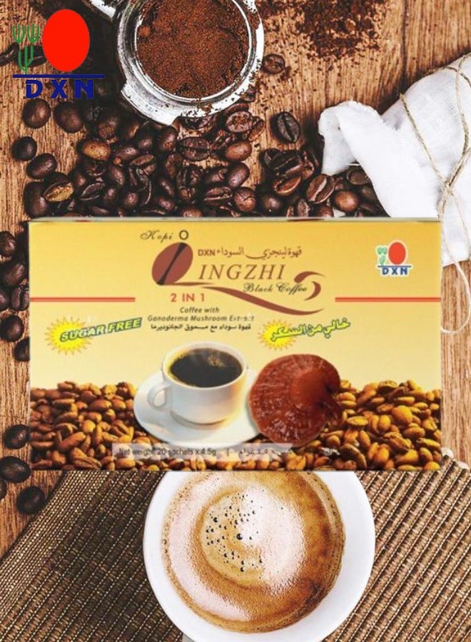 DXN 6 Pieces Lingzhi Black Coffee 2 In 1  - Image 2