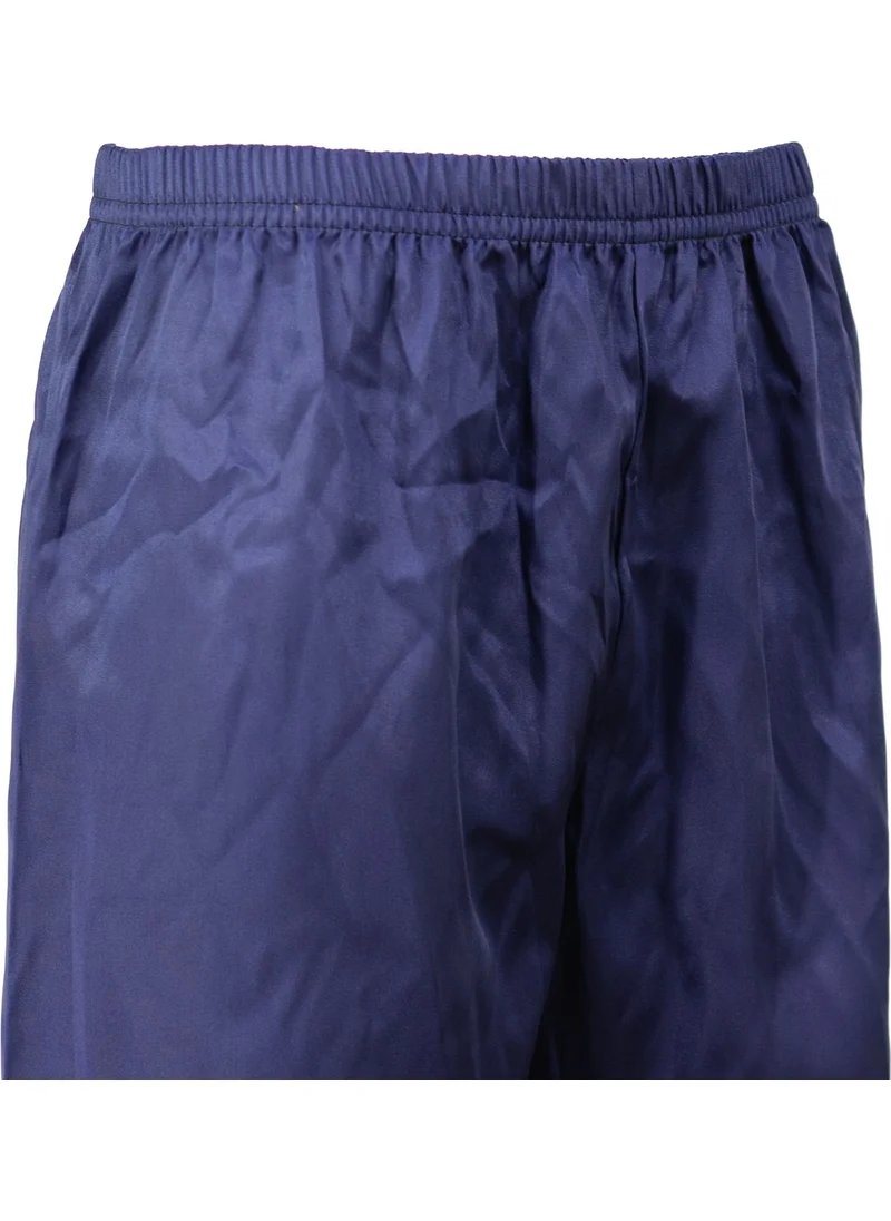 Oppland Men's Satin Fabric Shorts Solid Color Elastic Waist No Pocket Lightweight Fabric