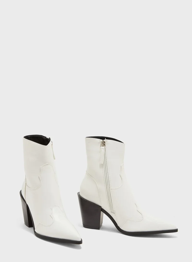 NEW LOOK Dundee Croc Detail Ankle Boot